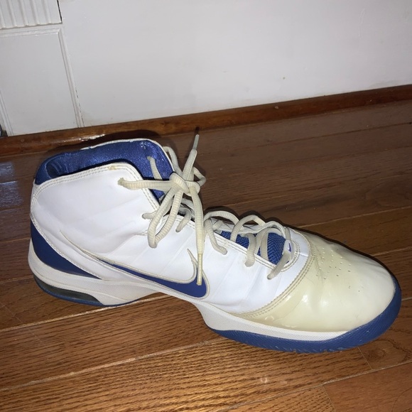 Nike High Top Air Max Blue and White Sneakers Size 12 - Picture 13 of 14